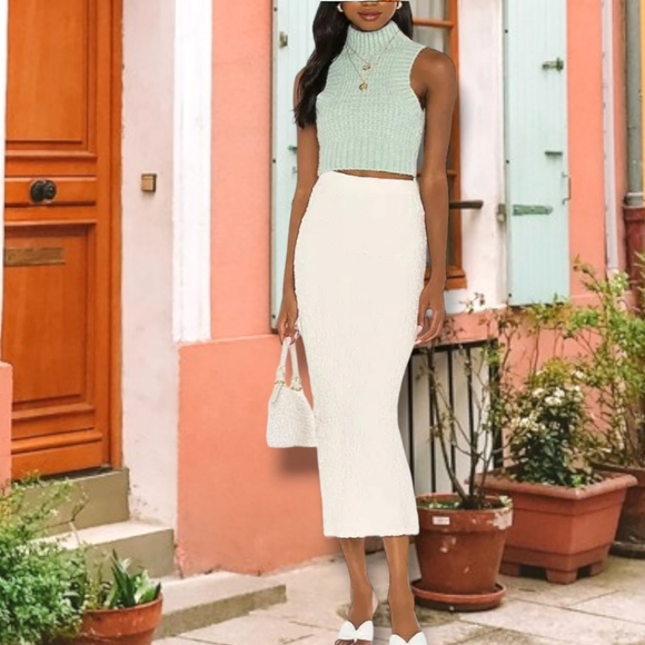 For Love & Lemons Dominique Crop Sweater Tank. Size L. NWT - Picture 4 of 9